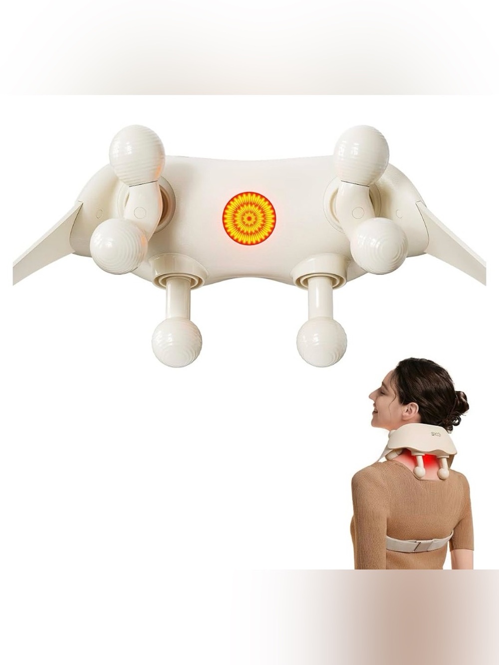 Ultra Neck & Shoulder Electronic Wrap Comfort Device - Beige